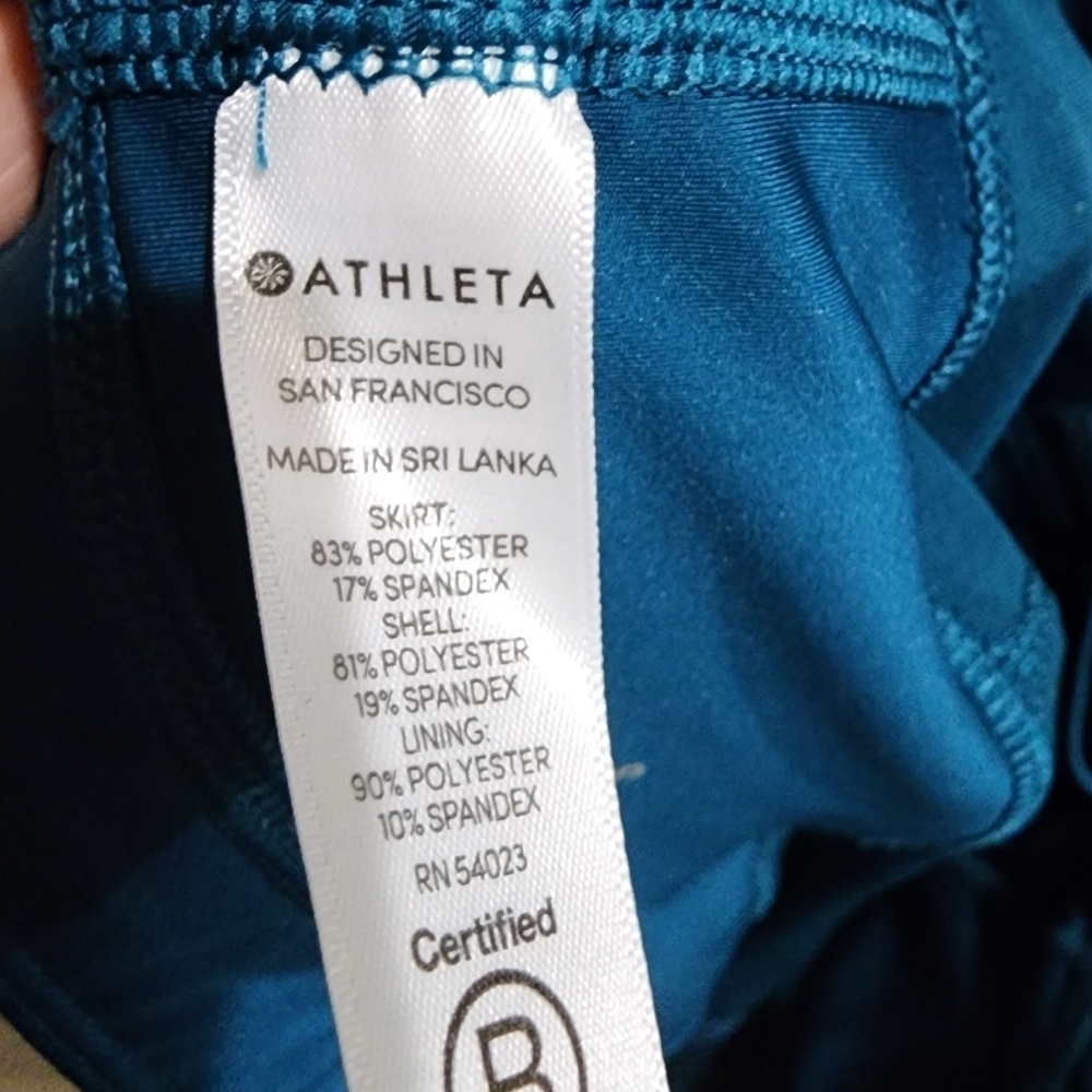 💜 Athleta Golf Tennis Teal Skort Pockets 405654-01 - Picture 5 of 6